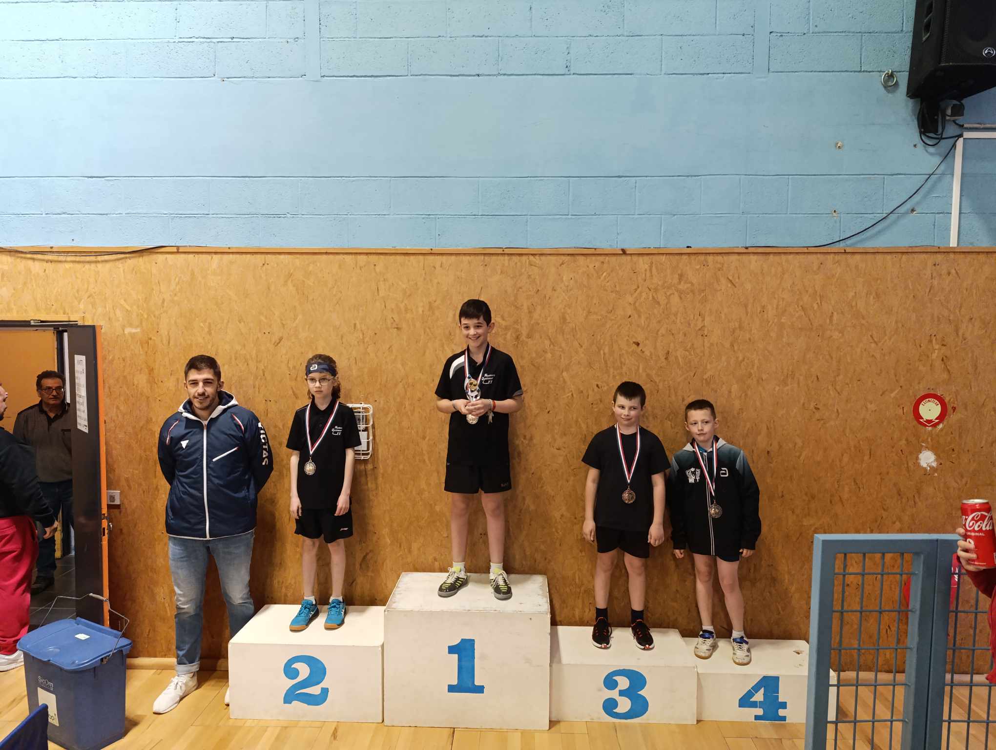 Podium Benjamins Garçons Finales CDTT27 2024