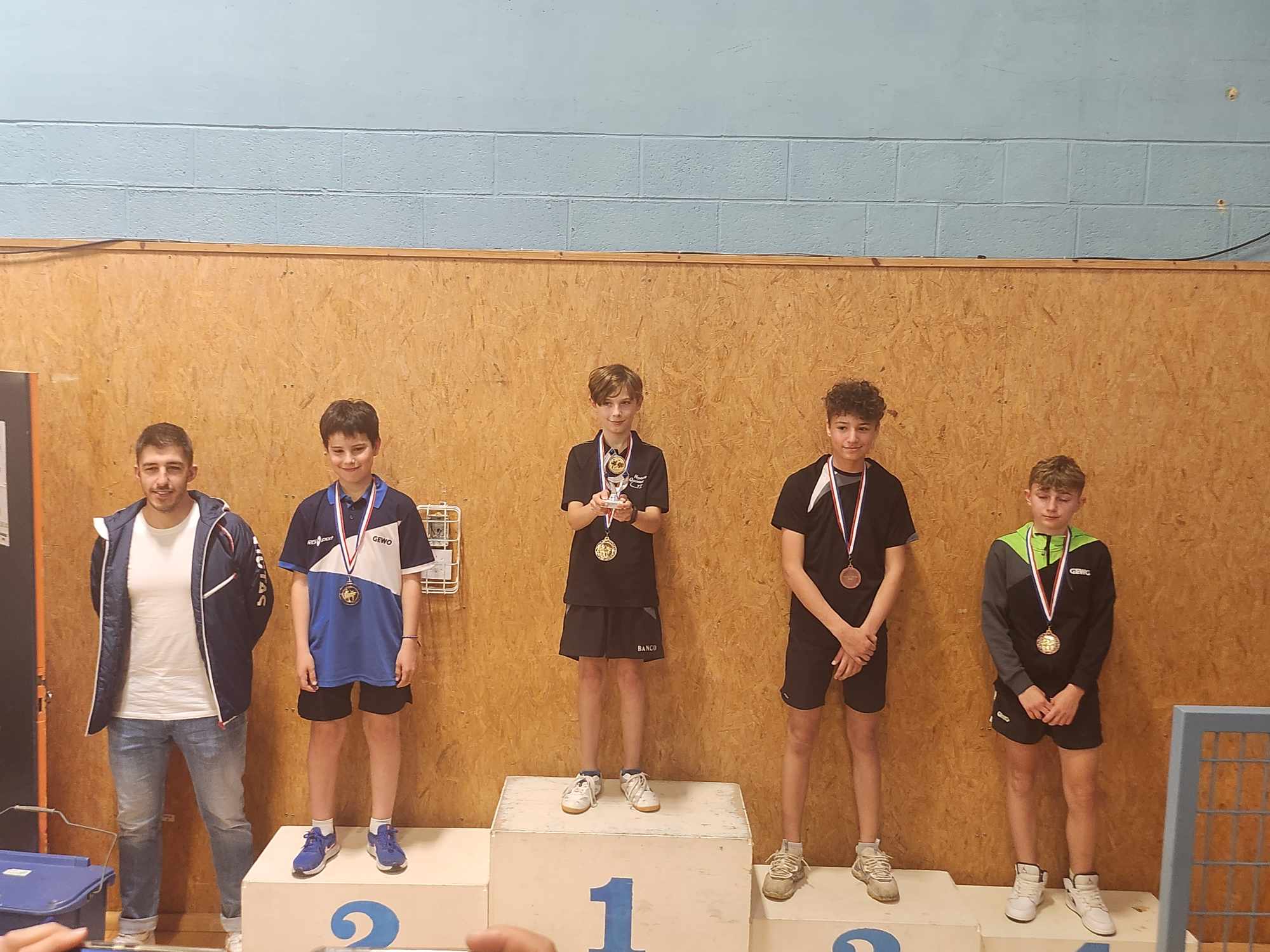 Podium Minimes Garçons Finales CDTT27 2024